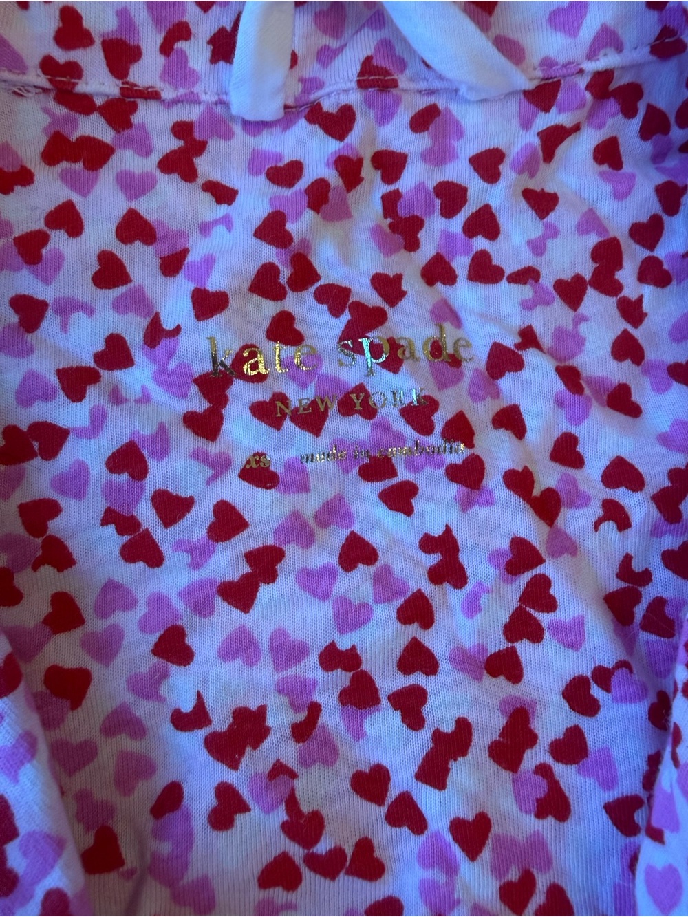 kate spade Pink & Red Heart-Print Pajama Set - Picture 3 of 13